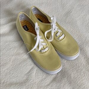 Keds Lemon Canvas Sneakers with White Accents